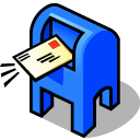 Daemon, beos, mail Black icon