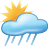 Cloud, weather, sun Black icon