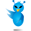 bird, Alien, twitter Black icon