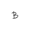B, Letter Black icon