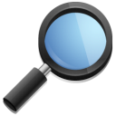 Find, search, magnifying glass Black icon