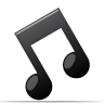 itunes, sound, Note, music, tone Black icon