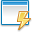 Application, lightning Black icon