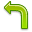 Left, turn, Arrow Black icon