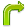 Arrow, right, turn Black icon