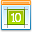 Calendar, day, view YellowGreen icon