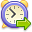 Clock, history, Go, time Black icon