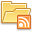 Folder, feed Khaki icon