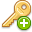 Key, Add Black icon