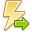 Go, lightning Black icon