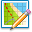 Map, Gps YellowGreen icon