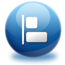 Align, Left SteelBlue icon