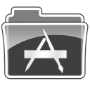 Folder, Applications Black icon