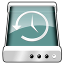machine, time, Disk Teal icon