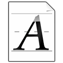 Font, document Black icon