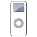 nano, ipod, White Black icon