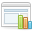 chart, chart report, layout, web Silver icon