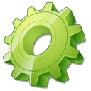 preferences, Gear, settings, Cog YellowGreen icon