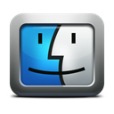 Face, mac os x, Apple, mettalic, Finder Black icon