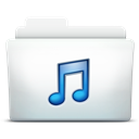 Folder, itunes, music WhiteSmoke icon