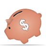 piggybank, piggy bank, Money, savings DarkSalmon icon