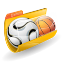 Folder, sport, Basket, soccer Black icon