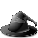 hat, witch Black icon