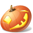 jack o lantern, pumpkin, halloween, wink Black icon