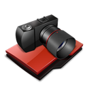 Folder, photography, Camera Black icon