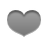 love, Heart, Favorite Gray icon