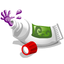 monster, tube, toothpaste Black icon