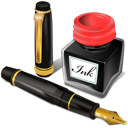 Ink, office, Antique, Pen Black icon