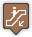 Down, escalator Sienna icon