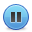 Blue, button, Pause Icon