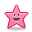 star, pink, smiley Icon