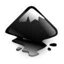 Inkscape, mountain Black icon