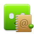@, contacts LawnGreen icon