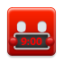 digital, morning, Clock Red icon