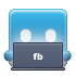 user, Laptop, Facebook DimGray icon