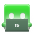 Facebook, Laptop LimeGreen icon