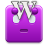 Wiki, wikipedia DarkOrchid icon