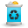 waste, recycle bin, Trash Black icon
