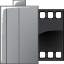 film, movie DarkGray icon