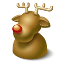 christmas, deer Black icon