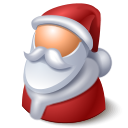 christmas, santa Black icon