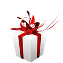 present, christmas, giftbox Black icon