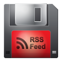 feed, Disk, red, Rss DarkSlateGray icon