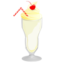 vanilla, milkshake, food DimGray icon