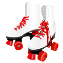 retro, rollerskates, 1950s, roller skates, 50s WhiteSmoke icon