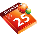 december 25, december, Calendar, christmas Black icon